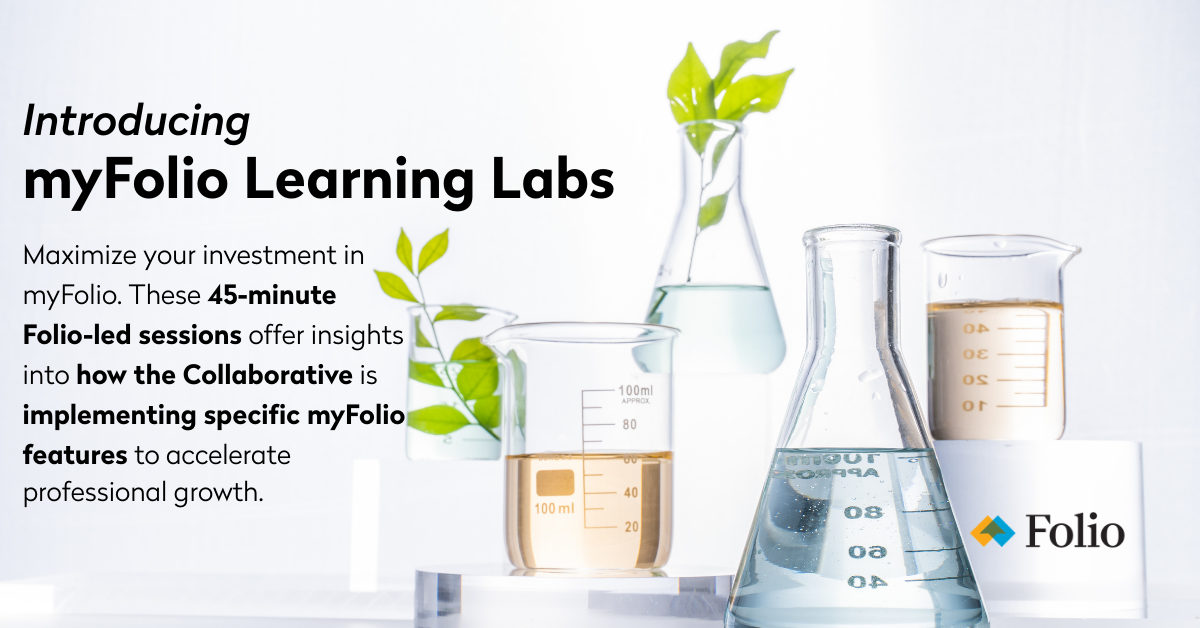 Introducing myFolio Learning Labs Banner UPDATED